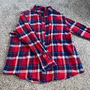 Mens Chaps Flannel button down shirt. Size XL.